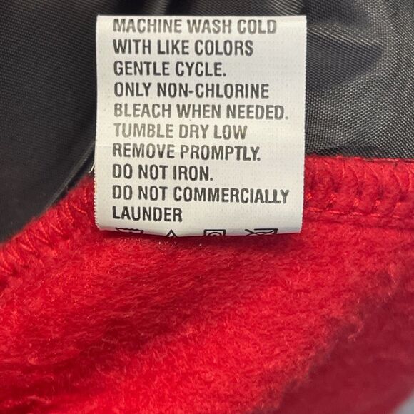 SIERRA PACIFIC Fleece Vest Women's Size 2XL Red Mock Neck Zip Up Plaid Patches - Picture 10 of 16